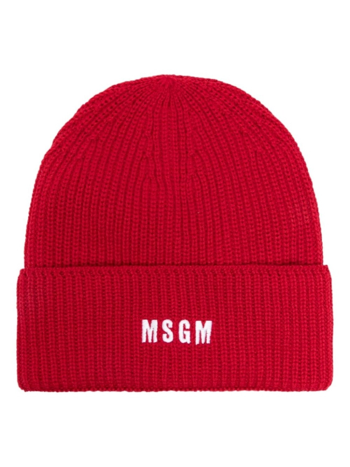 

MSGM шапка бини с вышитым логотипом, красный