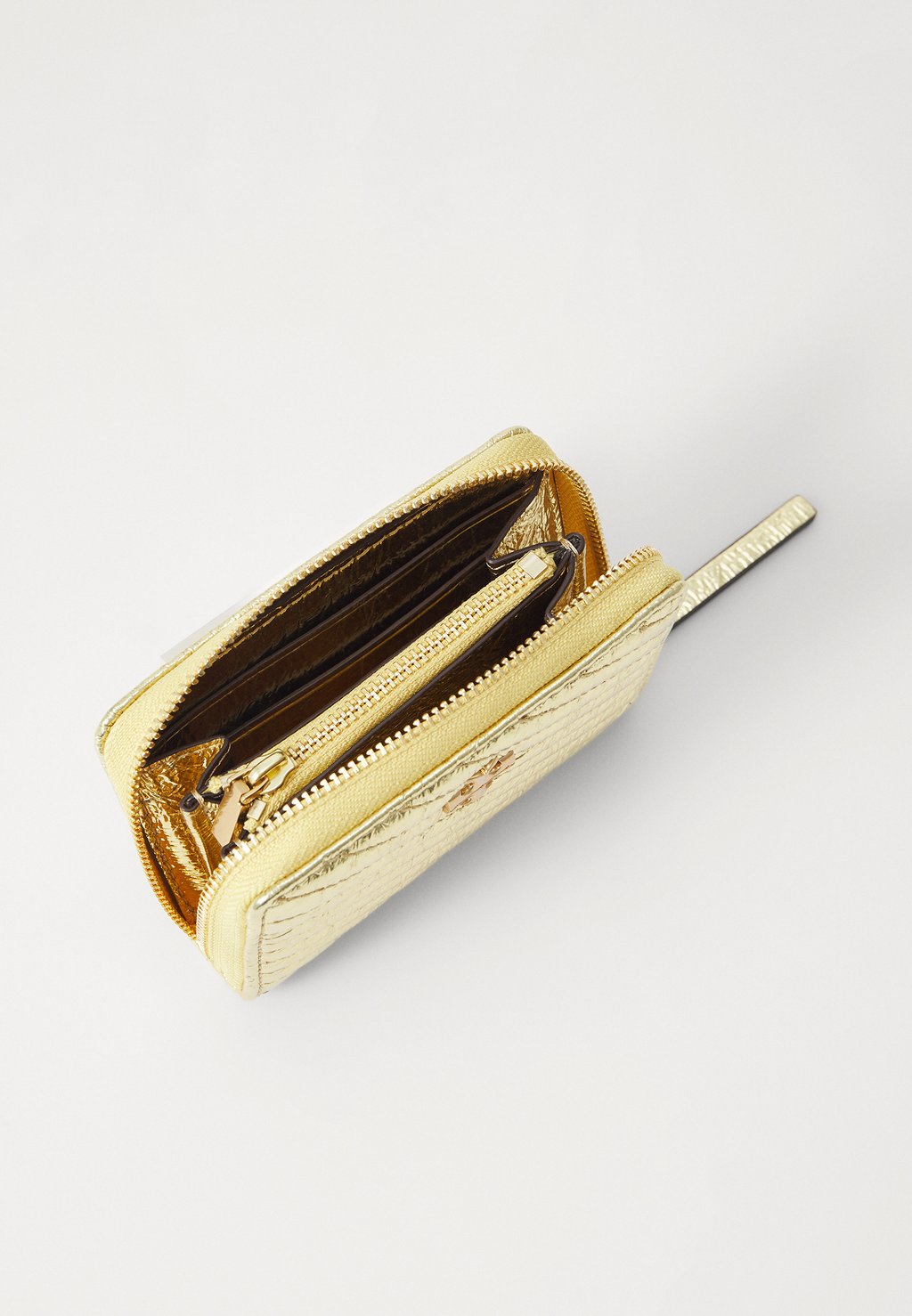 

Кошелек KIRA METALLIC MOTO QUILT Tory Burch, золотой