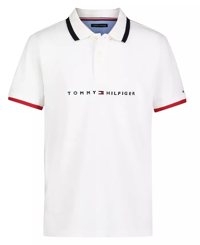 

Футболка-поло Tomas для малышей и мальчиков Tommy Hilfiger, белый