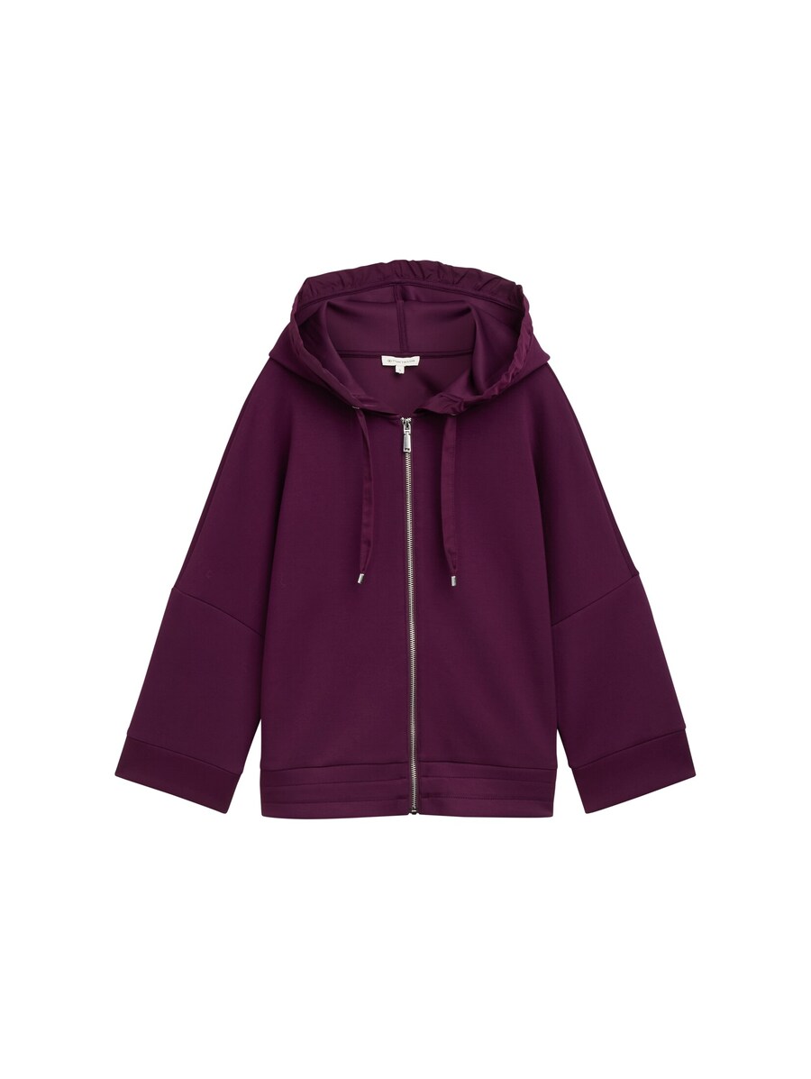 

Толстовка с капюшоном на молнии TOM TAILOR Zip-Up Hoodie, цвет blackberry