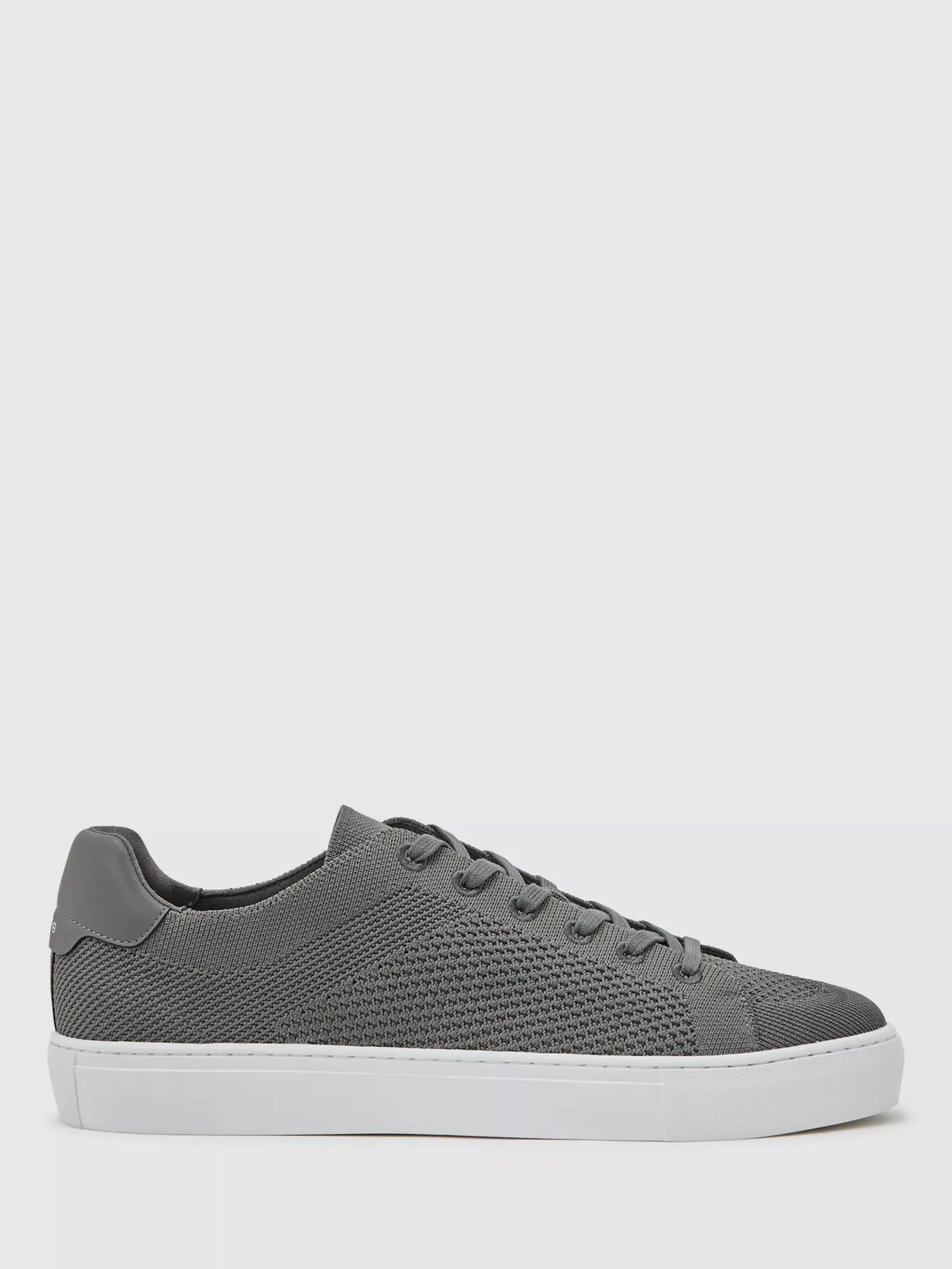 Вязаные низкие кроссовки Finley, серые Reiss