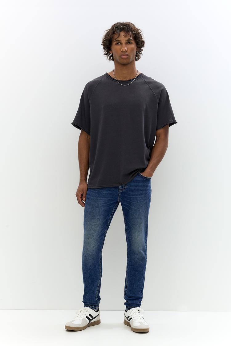 

Базовые узкие джинсы Pull And Bear, синий