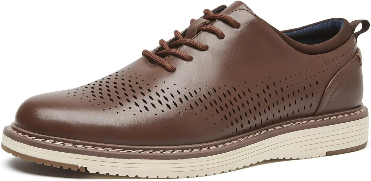 

Мужские повседневные туфли с крылышками, кроссовки для делового стиля, оксфорды, удобная обувь для офиса и прогулок CLOWSE, коричневый