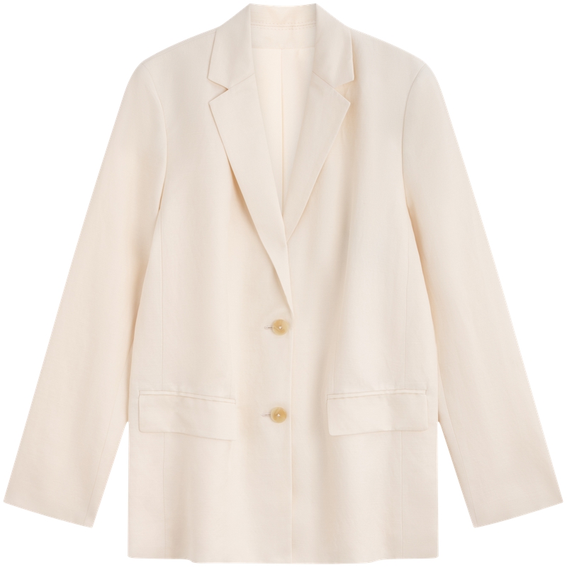 Calvin Klein Женский деловой костюм овсяного белого цвета, YAC-Oat White — фото 3