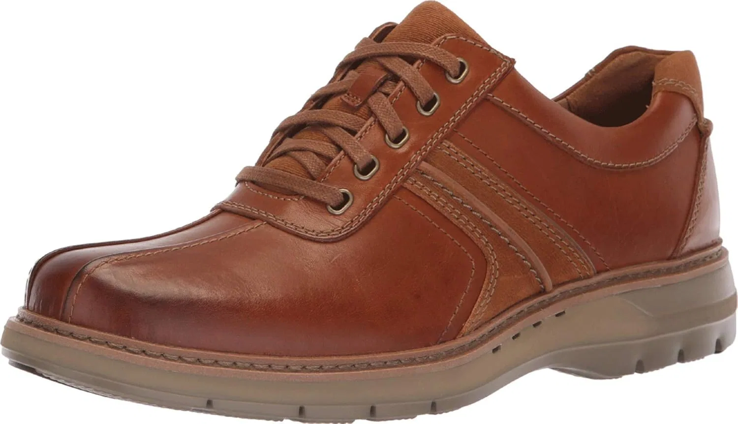 Мужские кожаные кроссовки Clarks Un Ramble Go, Dark Tan Leather