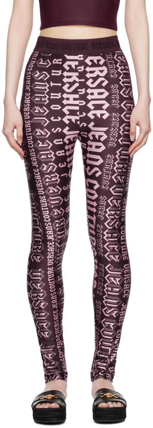 

Фиолетовые леггинсы «Логомания» Versace Jeans Couture