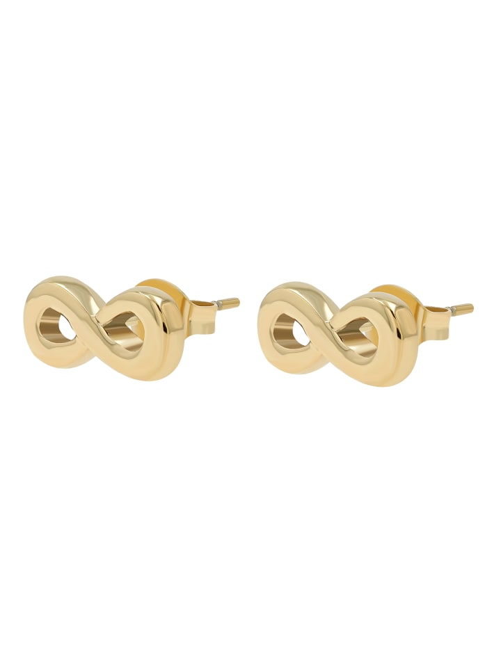 

Adeliás Женские серьги - серьги-гвоздики в виде символа бесконечности из нержавеющей стали, золотистого цвета