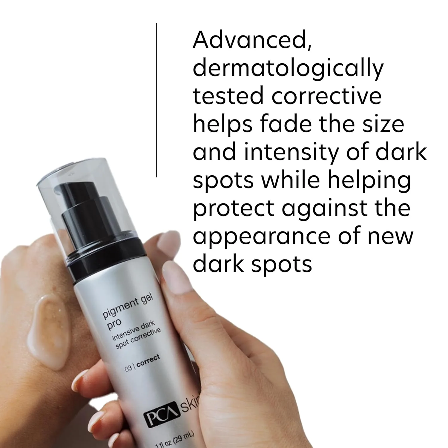 PCA SKIN Pigment Gel Pro Dark Spot Corrector, осветляющая сыворотка от пигментных пятен, помогает уменьшить видимые коричневые пятна, эффективна для всех типов и оттенков кожи. 29,6 мл (1 шт.) — фото 3