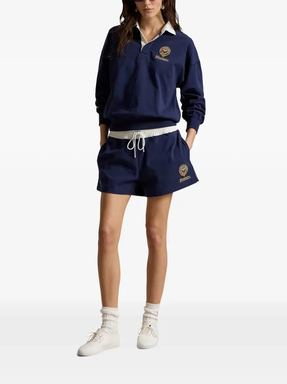 Шорты для регби с нашивкой-эмблемой Wimbledon POLO RALPH LAUREN, синий — фото 2