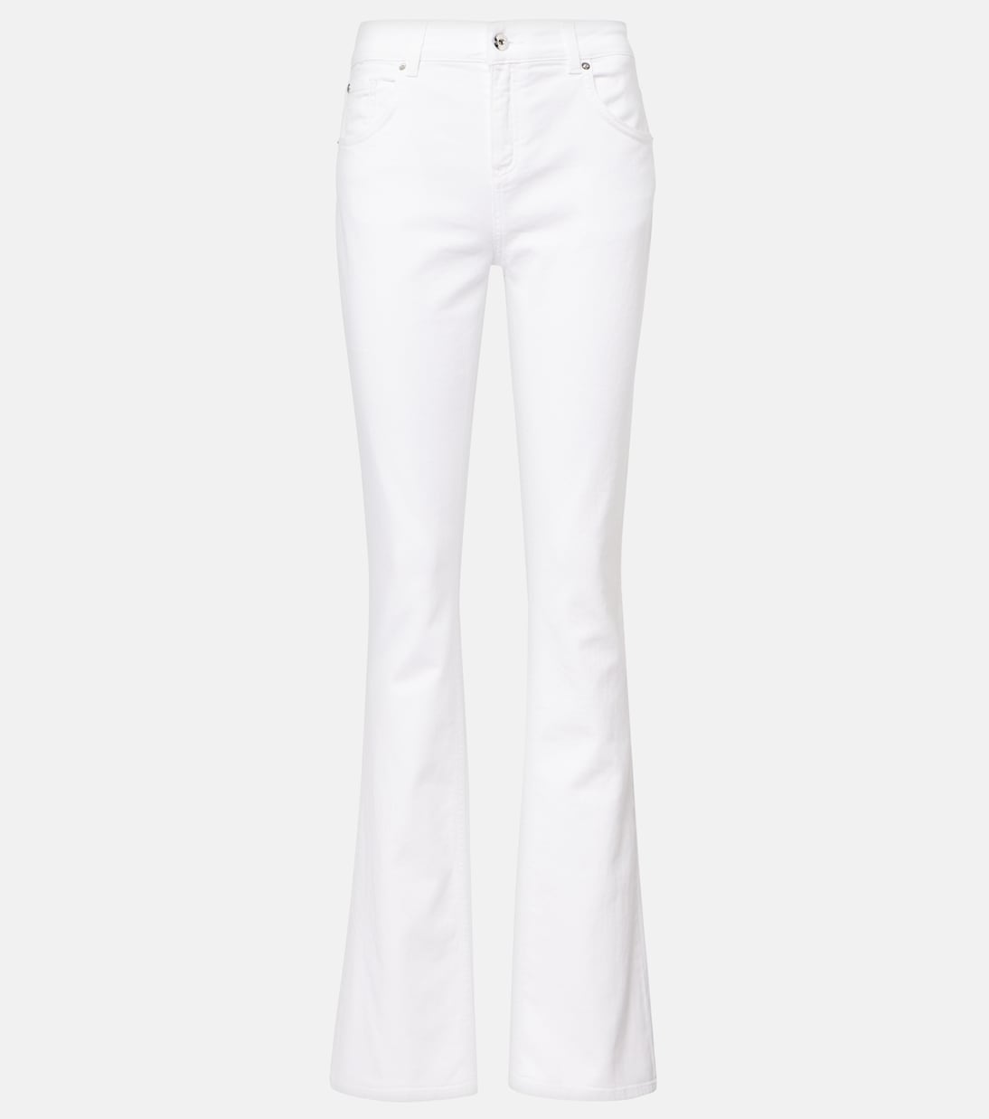 

Джинсы bootcut с высокой талией и цепочкой Blumarine, White Pearl