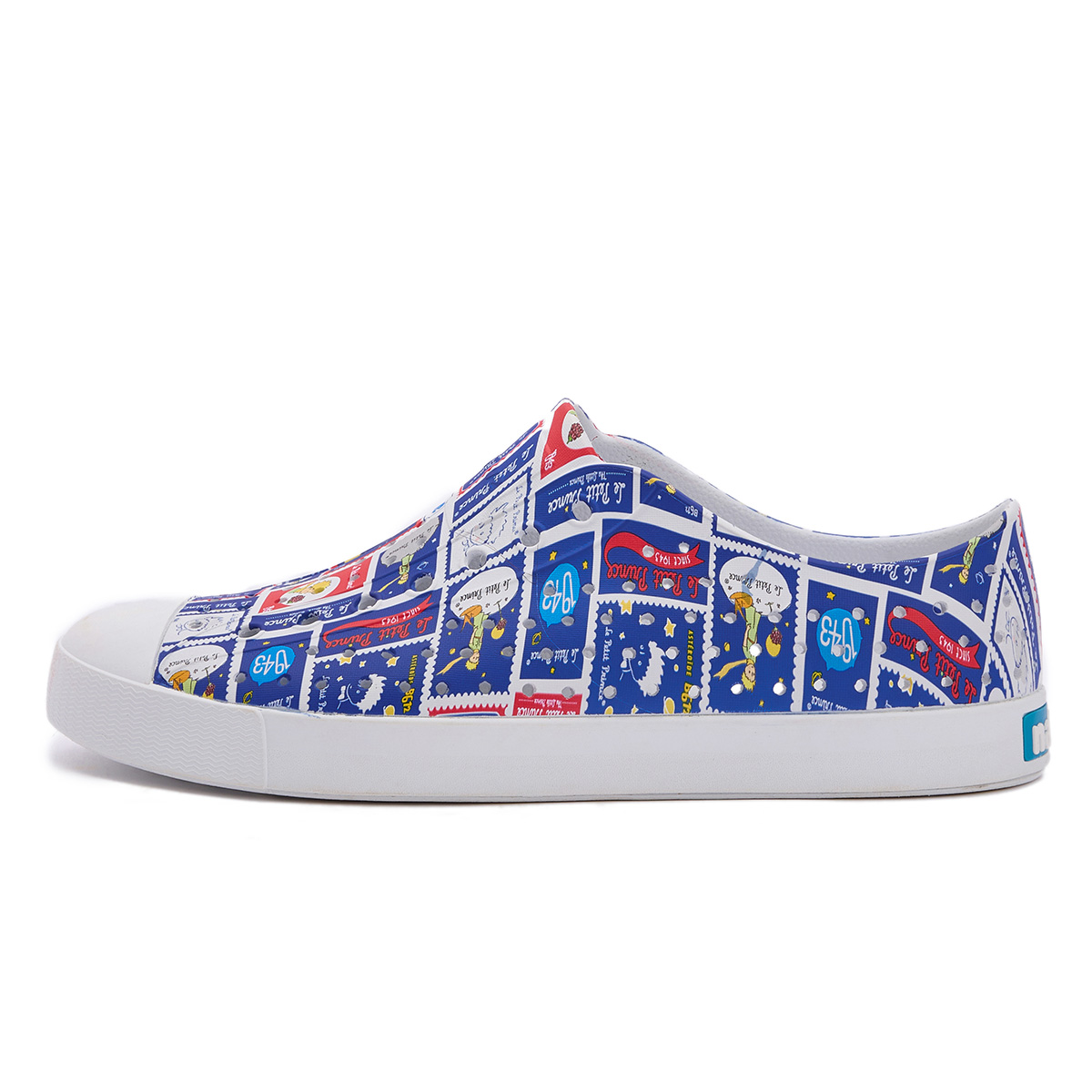 Маленький принц x Jefferson Star Dream Journey Collection Клог Унисекс Синий Белый Native Shoes, Принт Маленького принца | Белый — фото 2