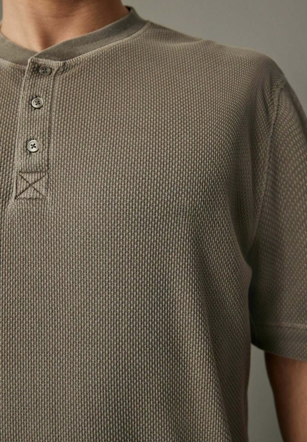 

REGULAR FIT Next, Базовая футболка Next, гриб Grandad Collar