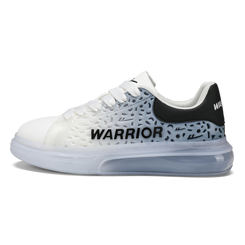 

Кроссовки для скейтбординга мужские низкие белые Black/White/Blue WARRIOR White/Black