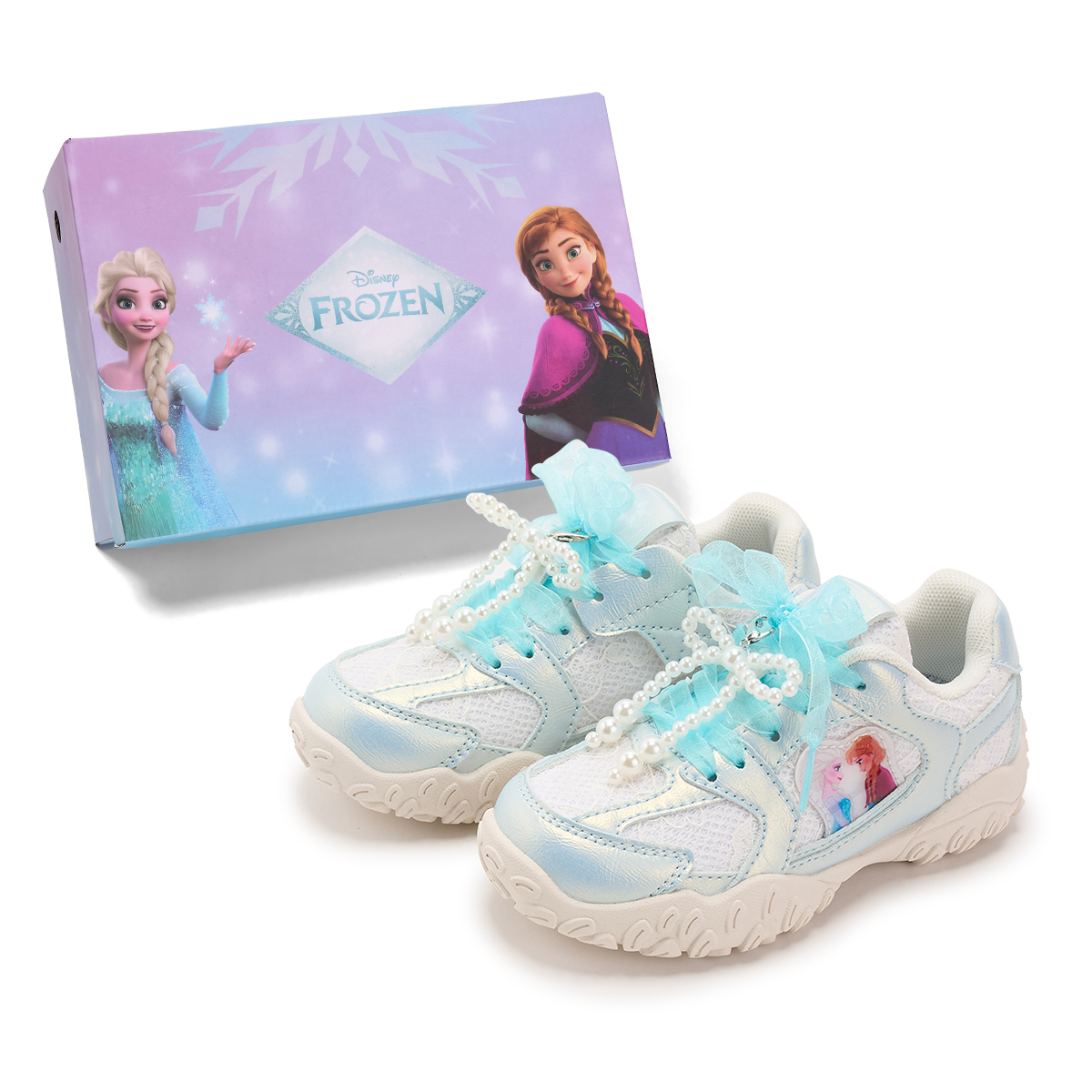

Низкие повседневные кроссовки серии Frozen Series с амортизацией и износостойкостью для детей Disney, аква