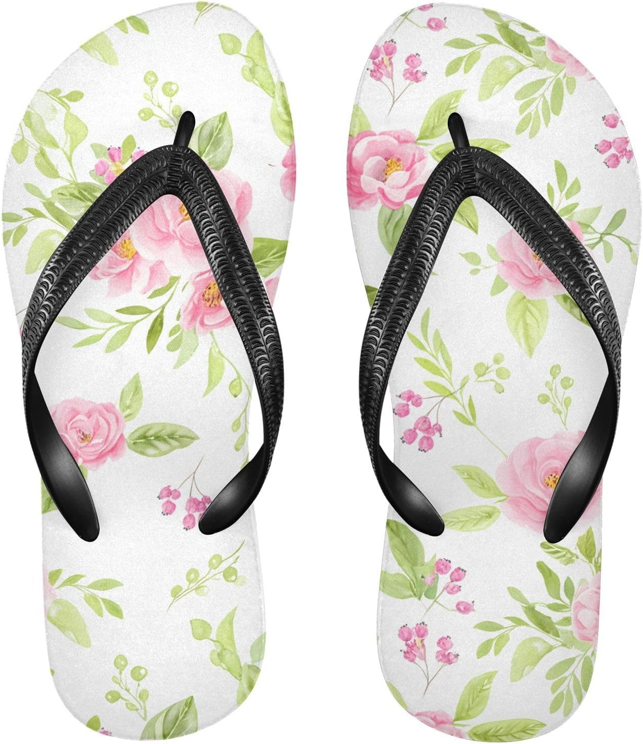 

Розовые Босоножки Вьетнамки с Ягодным Принтом для Мужчин и Женщин, Резиновые Нескользящие Летние Сланцы для Пляжа и Душа Sinestour