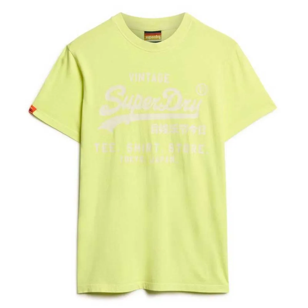 

Футболка с коротким рукавом Superdry Vl Neon Relaxed, желтый