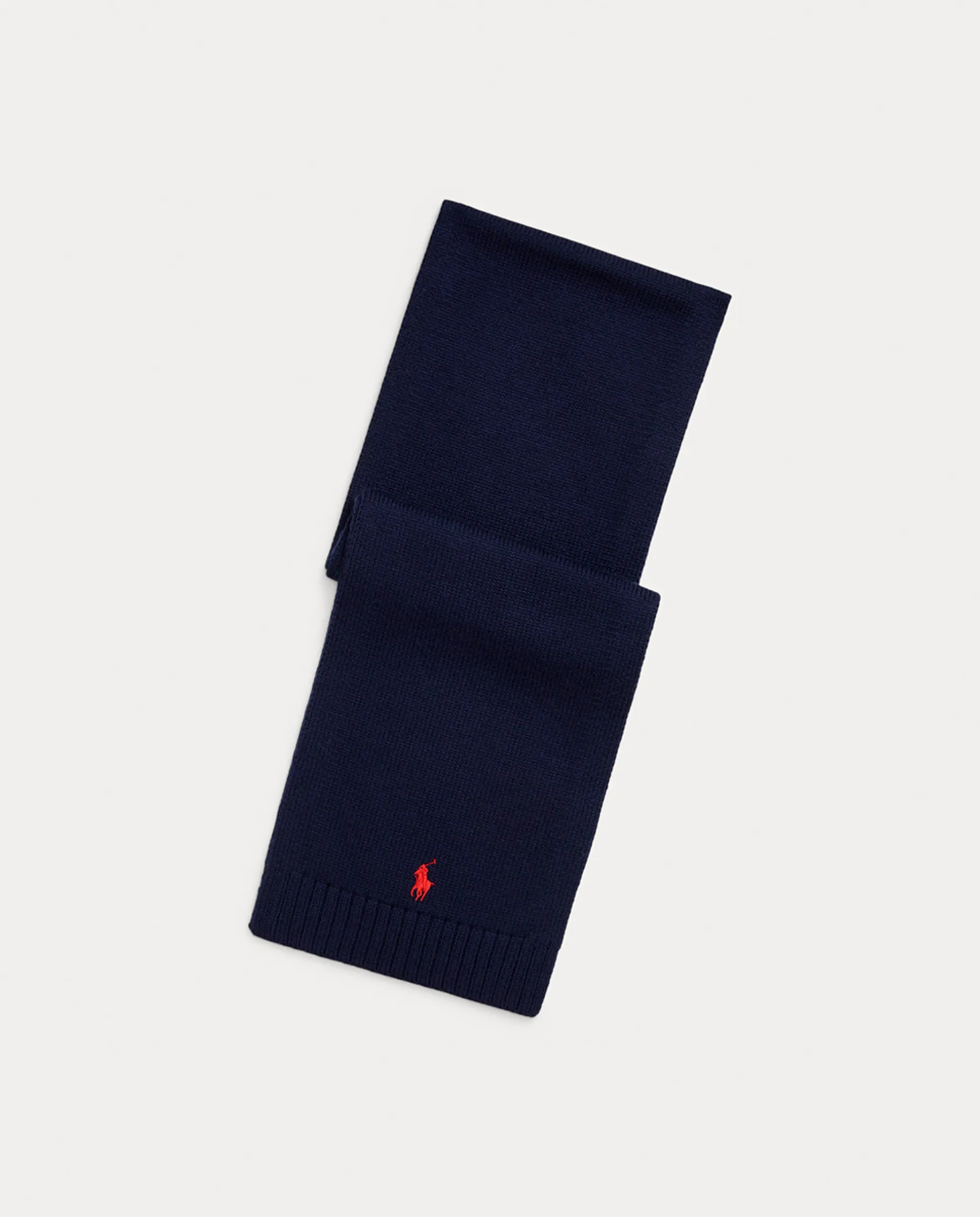 

Унисекс шерстяной шарф с вышитой лошадью Polo Ralph Lauren, темно-синий
