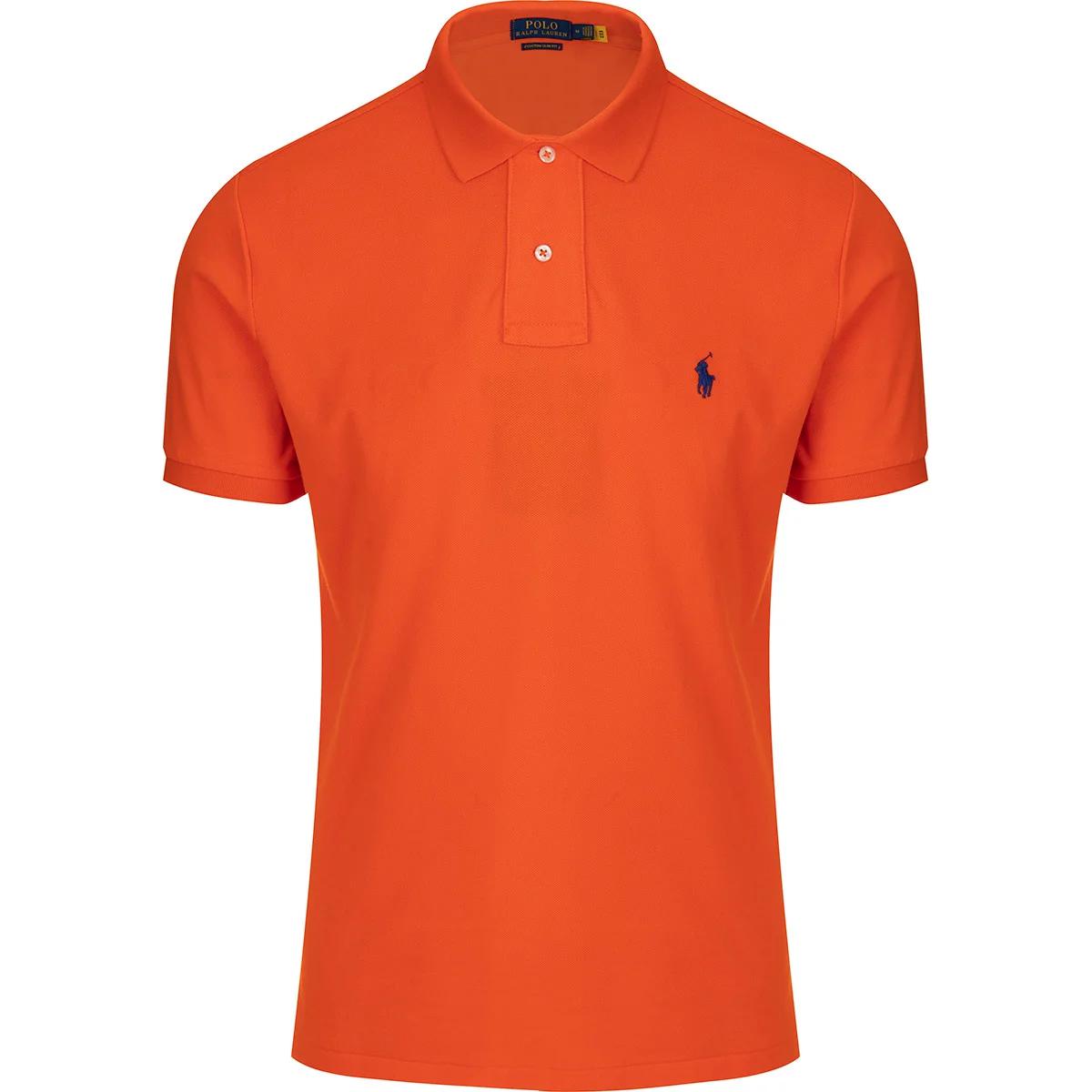 

Поло с вышивкой пони с короткими рукавами Polo Ralph Lauren, оранжевый