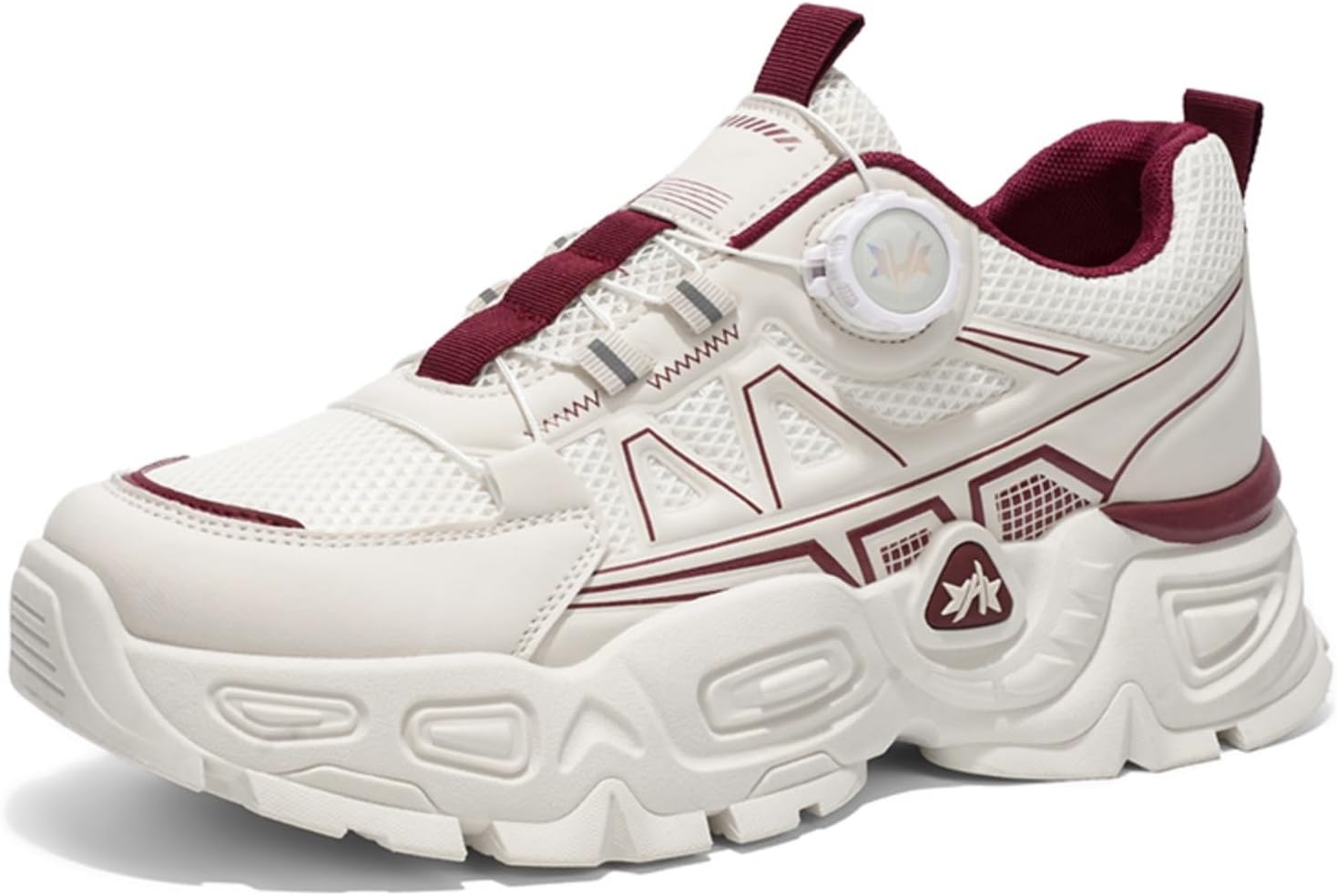 

Мужские массивные кроссовки Aokisx с вращающейся пряжкой, ретро-кроссовки из сетки, дышащие, легкие платформенные «папины» кроссовки для повседневной носки, красный