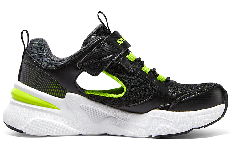 Кроссовки Bobs Kids Lifestyle GS Low-top Black/Green Skechers — фото 2