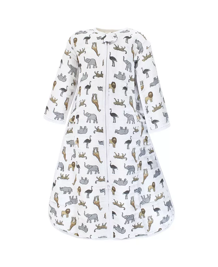 

Детский унисекс длинный рукав муслиновый спальный комбинезон Hudson Baby, серый