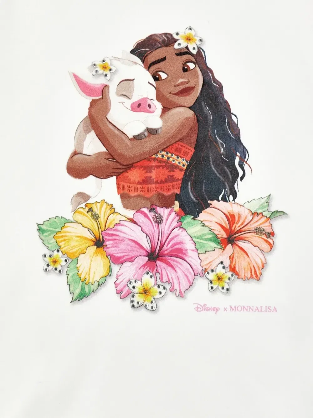 Футболка с принтом Disney Moana Monnalisa, белый — фото 3