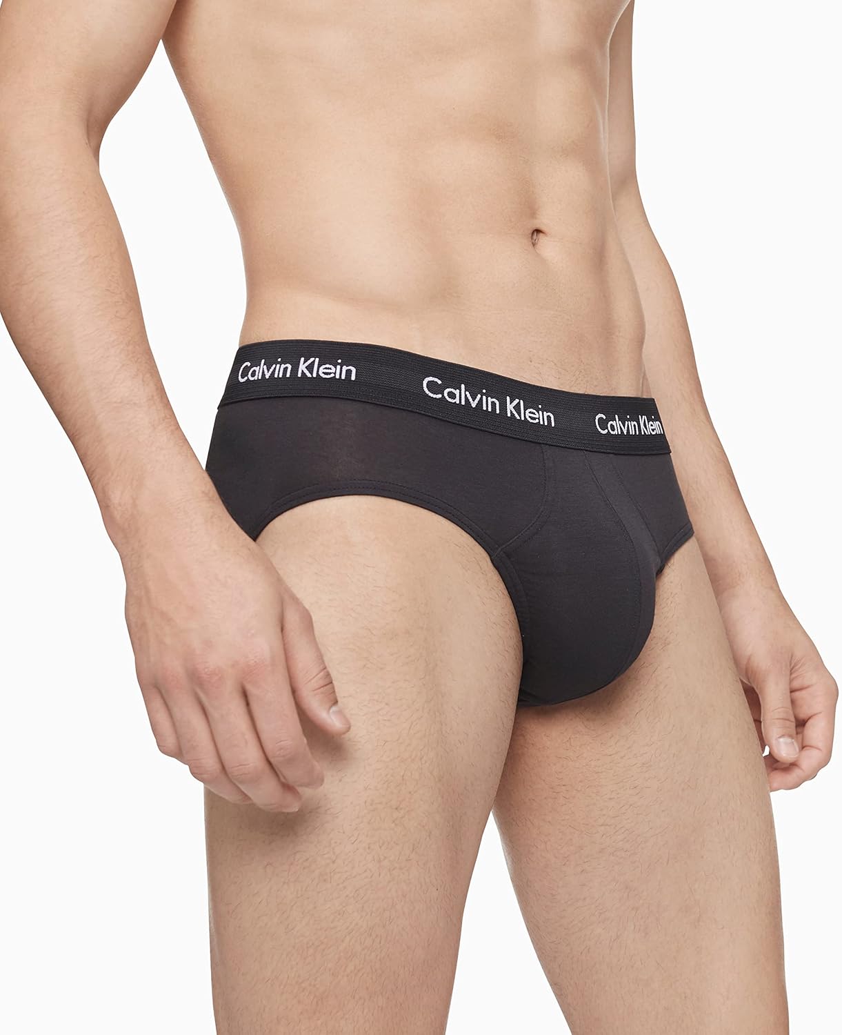 Комплект из 3 мужских трусов-брифов Calvin Klein из хлопка и эластичного материала, 3 Black — фото 4