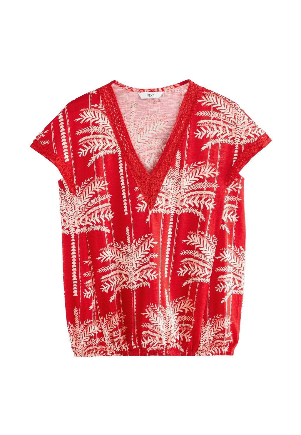 

Футболка с принтом REGULAR FIT - SHORT SLEEVE V-NECK BUBBLEHEM Next, красный