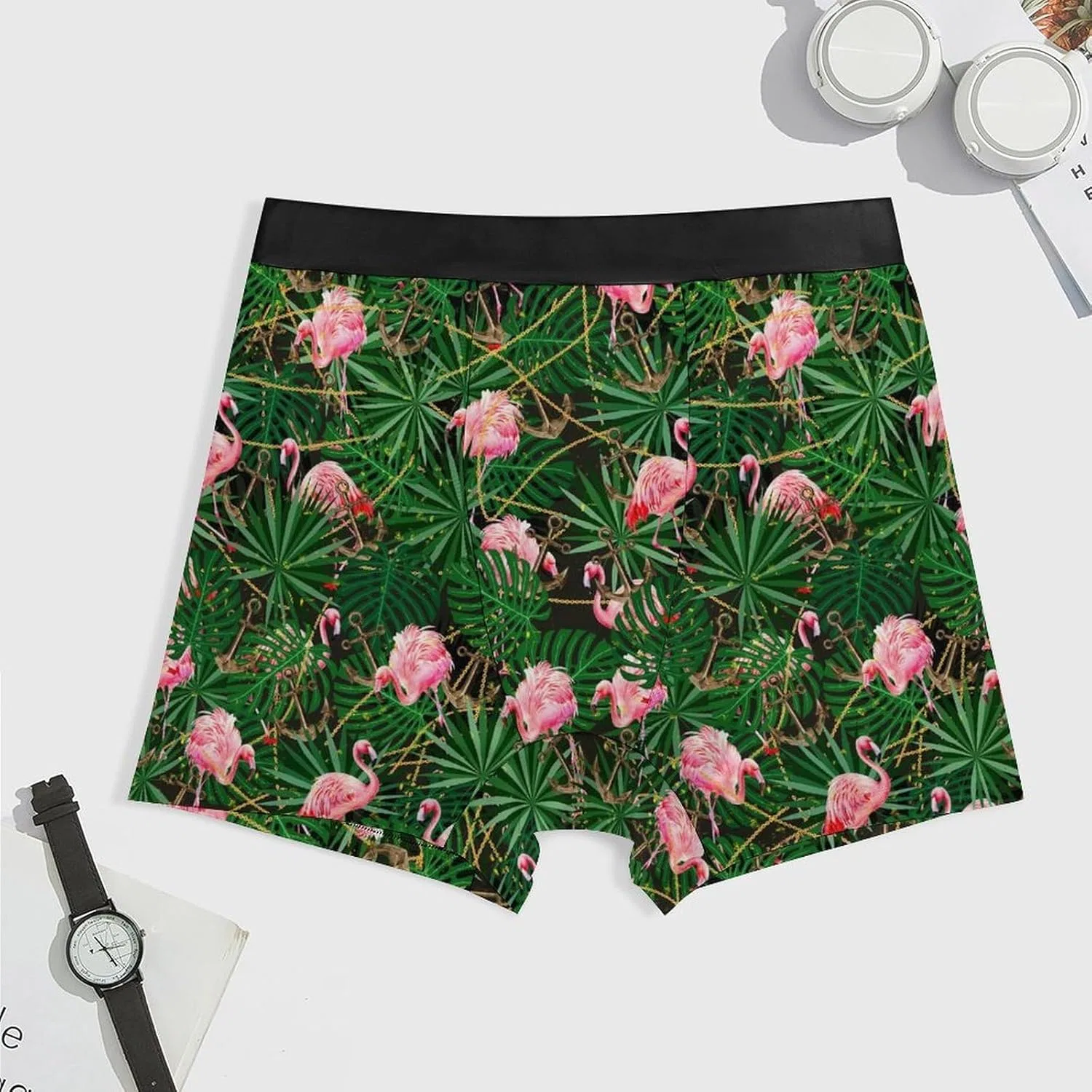 Боксеры с принтом Leaf Flamingo, Leaf Flamingo — фото 3