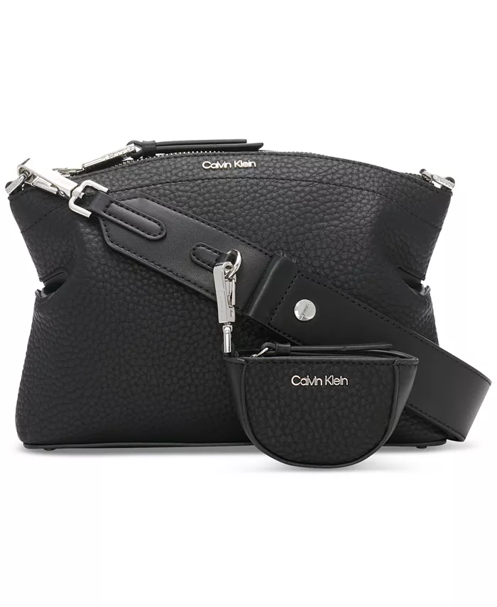 

Кипарисовый конвертируемый рюкзак-кроссбоди Top Zip с мешочком Calvin Klein, черный