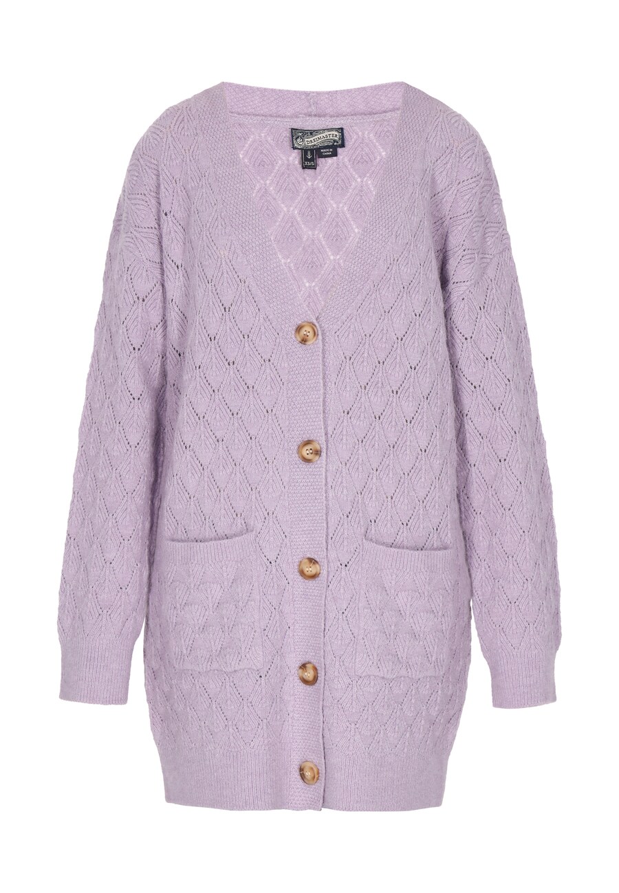 

Вязаный кардиган DreiMaster Vintage Knit Cardigan, светло-фиолетовый