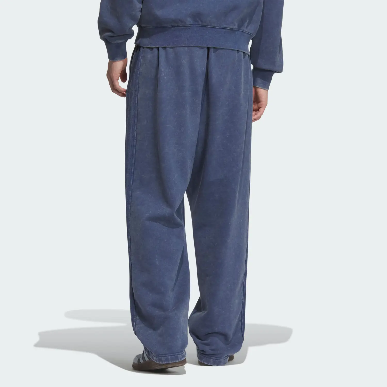 Потертые джоггеры вязаные спортивные брюки мужские Uniform Blue Adidas Originals, синий — фото 3