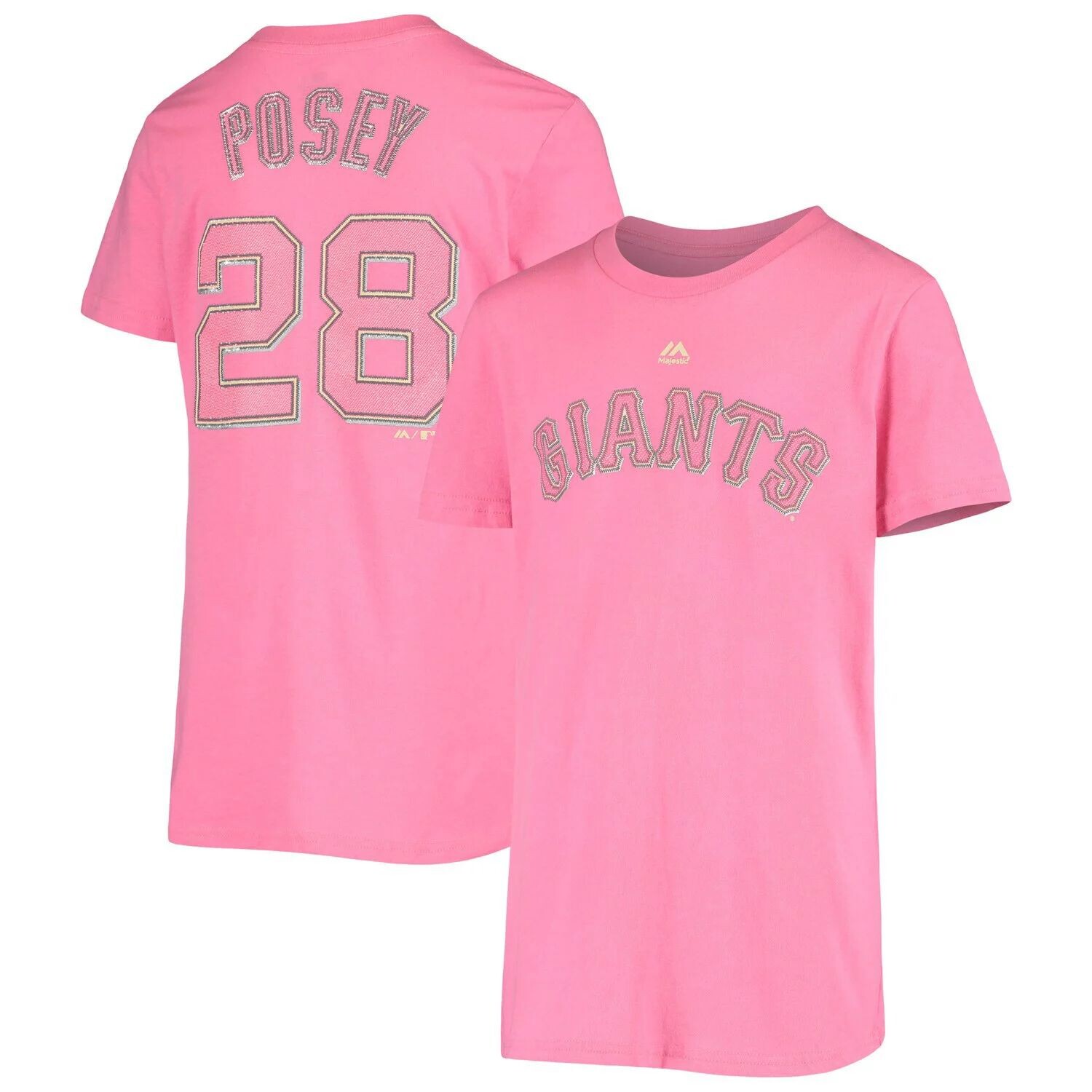 

Розовая молодежная футболка Majestic Buster Posey San Francisco Giants с именем и номером команды Majestic, Розовый, Розовая молодежная футболка Majestic Buster Posey San Francisco Giants с именем и номером команды Majestic