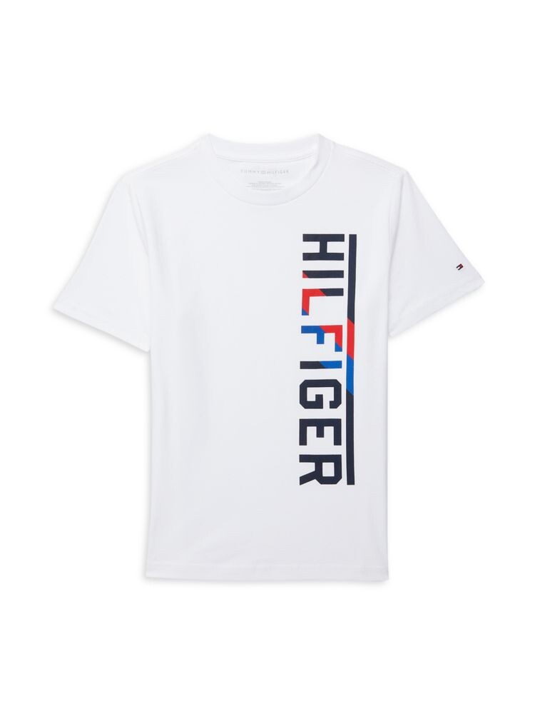 

Футболка с разделенным логотипом для мальчиков Tommy Hilfiger, цвет Fresh White