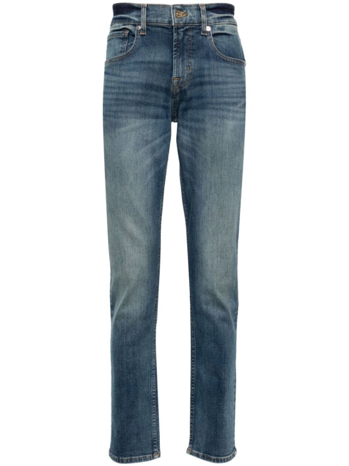 

7 For All Mankind зауженные джинсы Slimmy средней посадки, синий