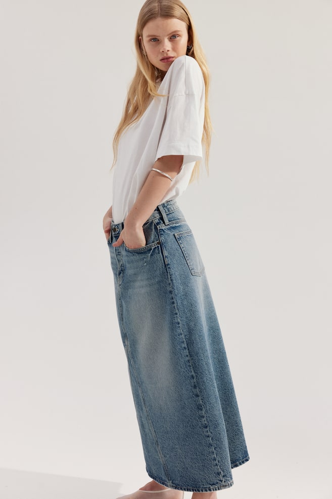 

Юбка джинсовая А-силуэта H&M, синий