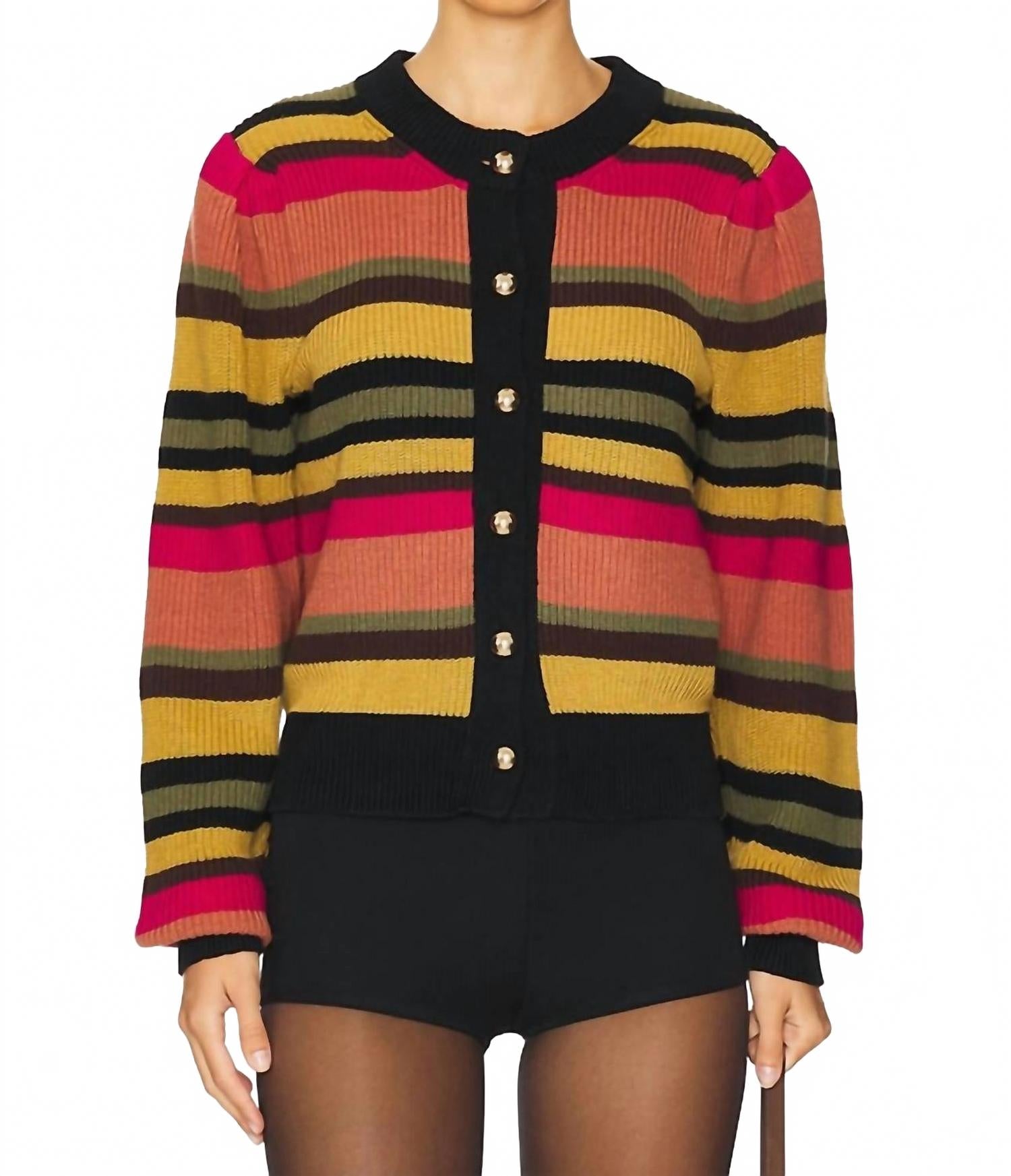

Кардиган Carmela с рукавами-фонариками в винтажную полоску Nation LTD, Vintage Stripe