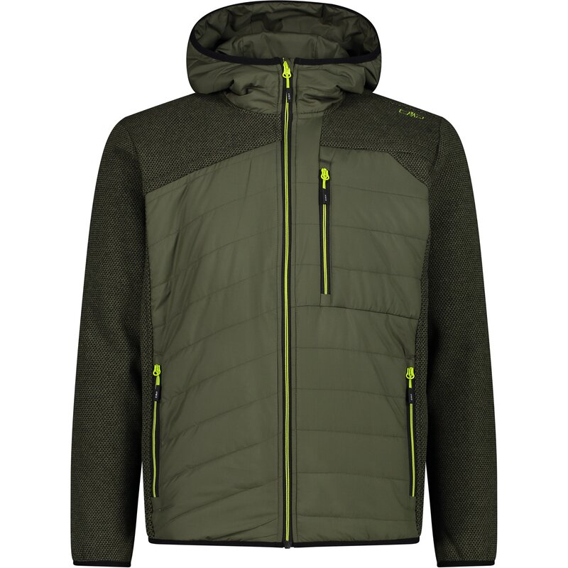 

Толстовка с капюшоном, мужская куртка, гибридный фиксированный капюшон Cmp, зеленый