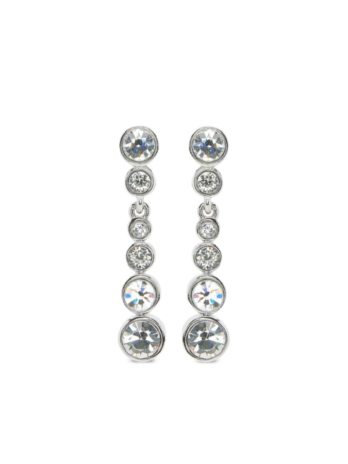 

Серьги-клипсы с камнями Oscar de la Renta, серебряный