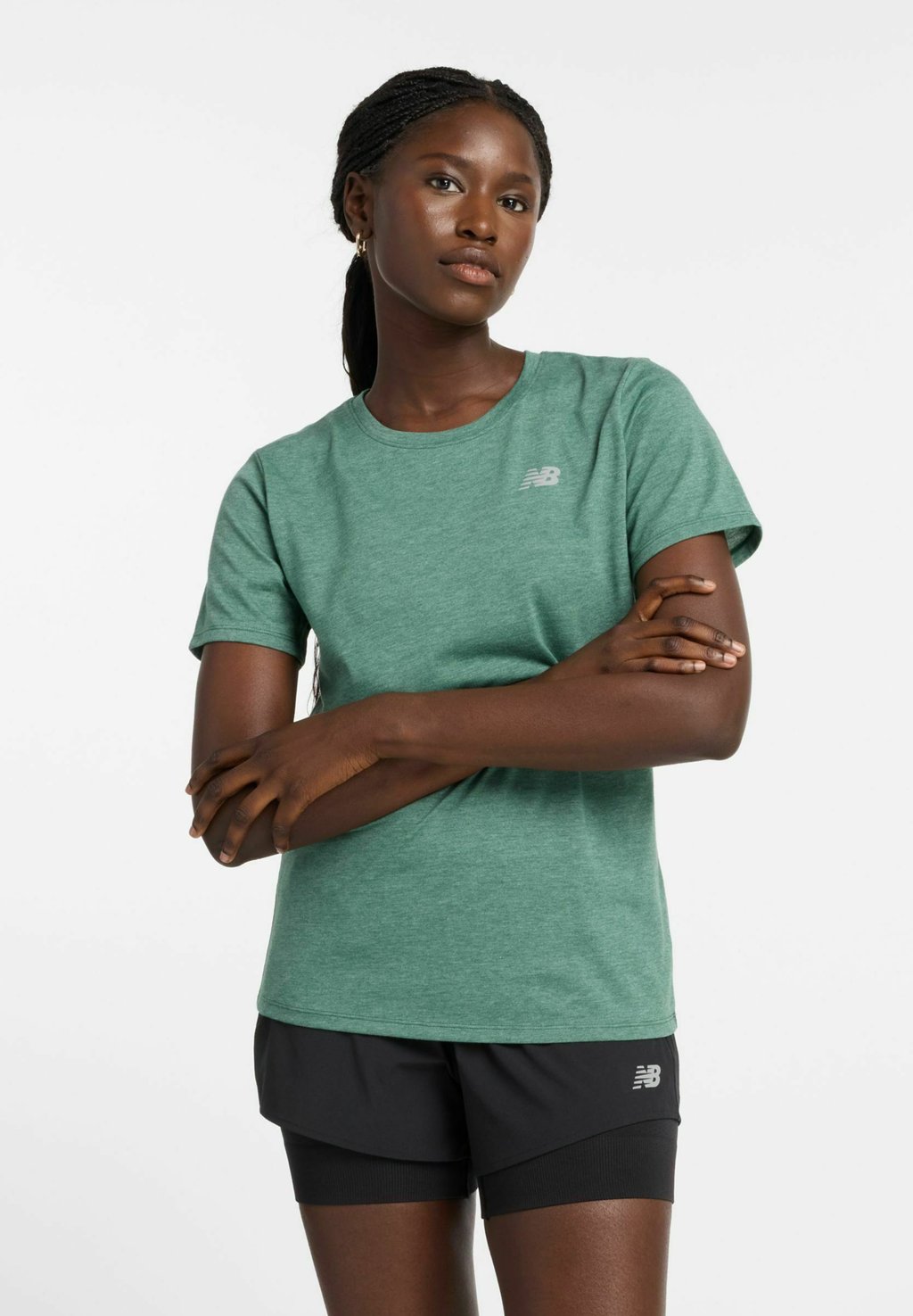 

Базовая футболка ESSENTIALS HEATHERTECH New Balance, зеленый