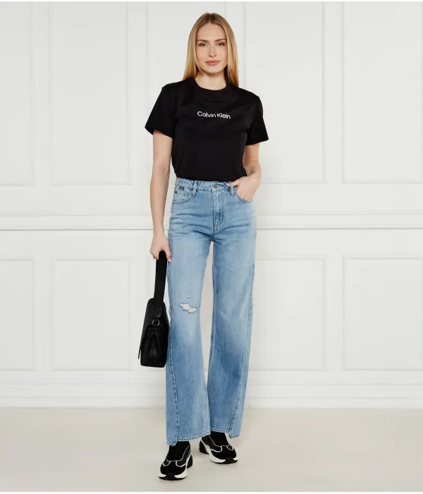Футболка с логотипом героя Regular fit Calvin Klein, черный — фото 2