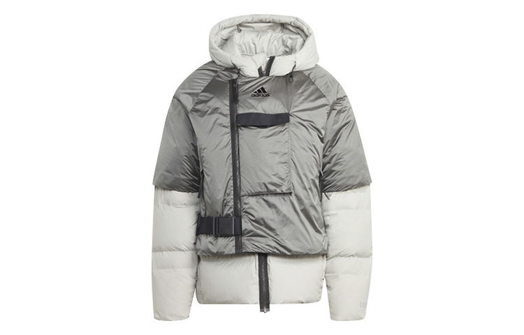 

Adidas Мужская зимняя пуховая куртка металлический серый, Metallic Gray