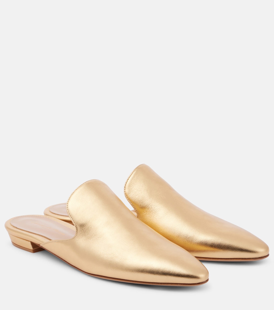 Мюли Raja из металлизированной кожи Gianvito Rossi, Mekong