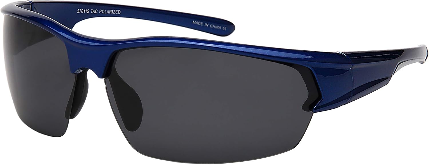 

EDGEIWEAR Спортивные солнцезащитные очки с обтекаемой формой, поляризованные, 1 мм, для мужчин и женщин, для вождения, рыбалки, с защитой UV400, артикул 570115-P1-4, Blue Frame/Grey Lens