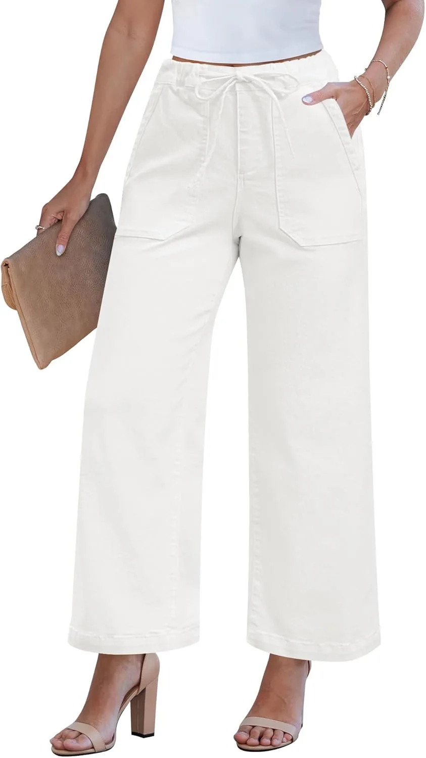 

GRAPENT широкие джинсы для женщин с высокой посадкой и эластичным поясом