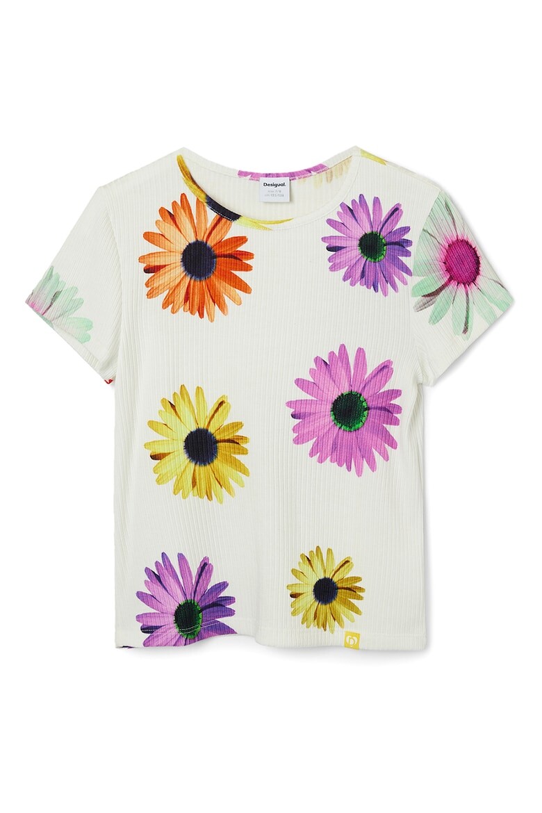 

Футболка с цветочным узором Desigual, белый