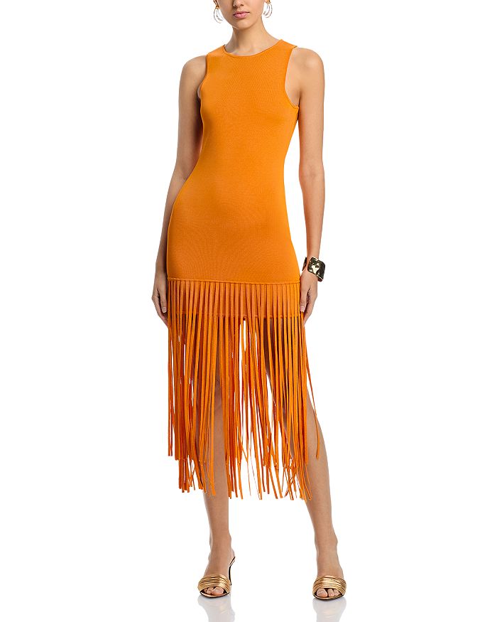 

Платье Margaux без рукавов с бахромой TOCCIN, оранжевый