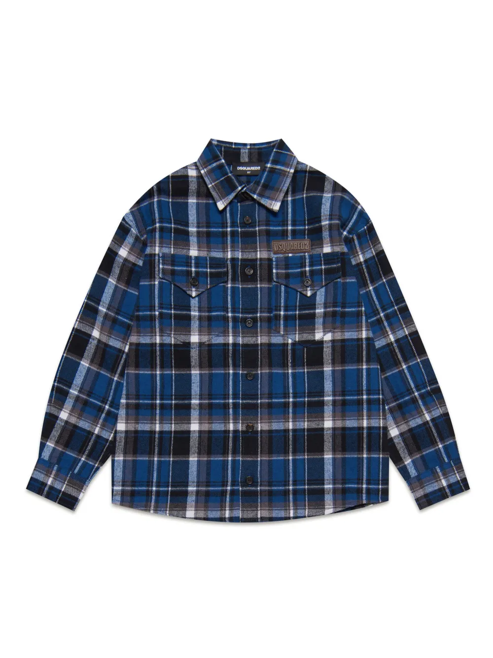 

Рубашка в клетку DSQUARED2 KIDS, синий