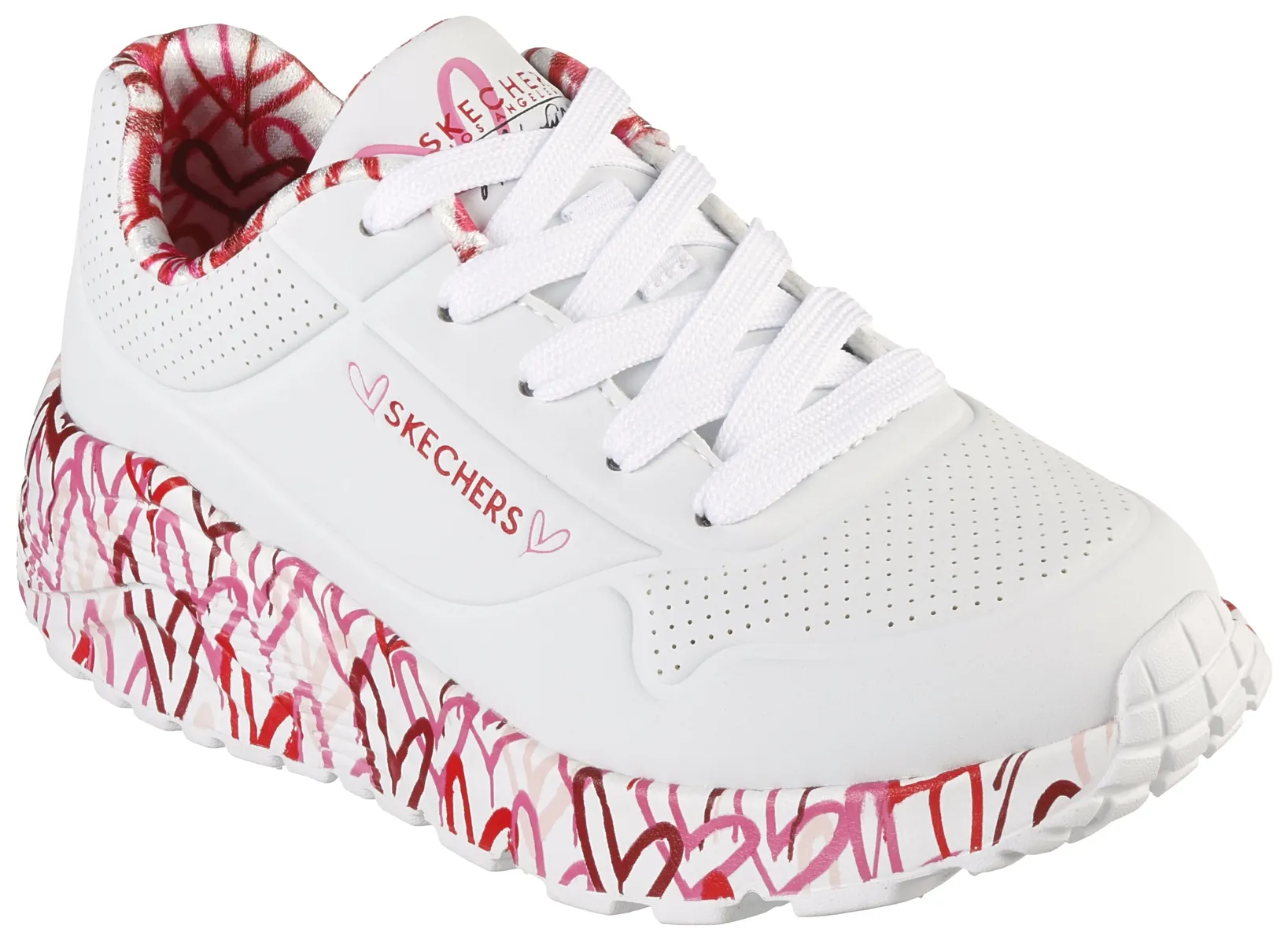 

Детские кроссовки Skechers "UNO LITE", кроссовки на платформе, массивные кроссовки, туфли на шнуровке и принтованной подошве Skechers Kids, красный