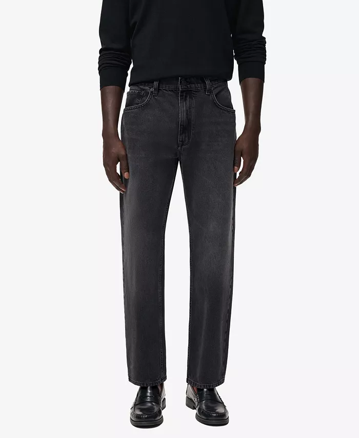 

Мужские джинсы Moby прямого кроя в темной промывке Mango, серый